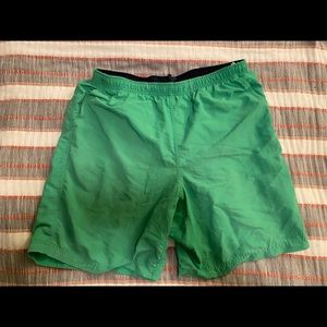 LL Bean Supplex Swim Shorts Trunks Green Medium